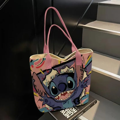 New Stitch Single Shoulder Bag Cartoon Stitch Pattern Shoulder Bag Ladies Tote Bags Joker Unisex Bags Commuter Handbag Gifts