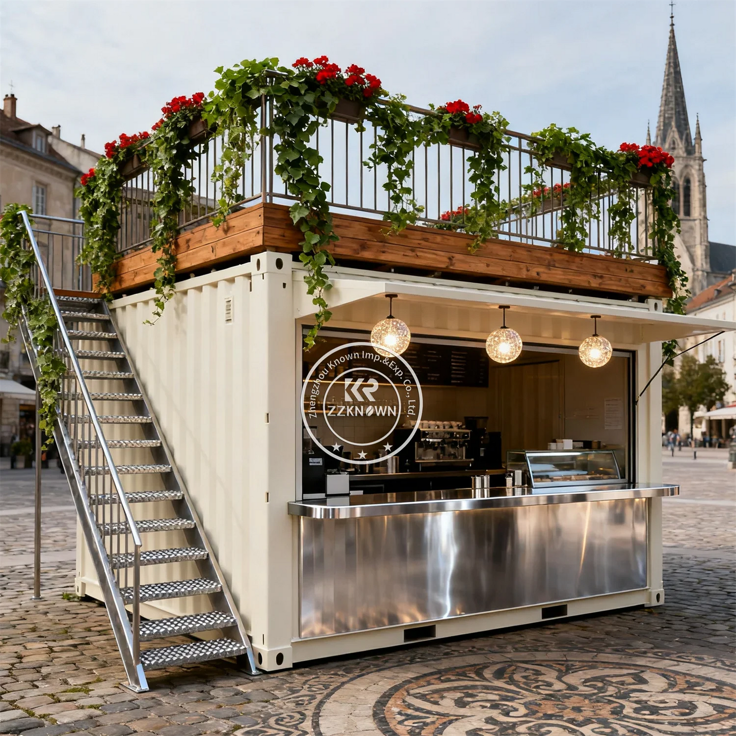 Portable Prefab Container House For Bakery Coffee Shop Kiosk Kitchen Application Outdoor Mobile Container Restaurant For Sale