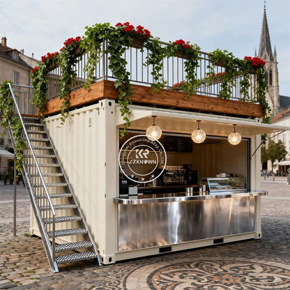 Portable Prefab Container House For Bakery Coffee Shop Kiosk Kitchen Application Outdoor Mobile Container Restaurant For Sale