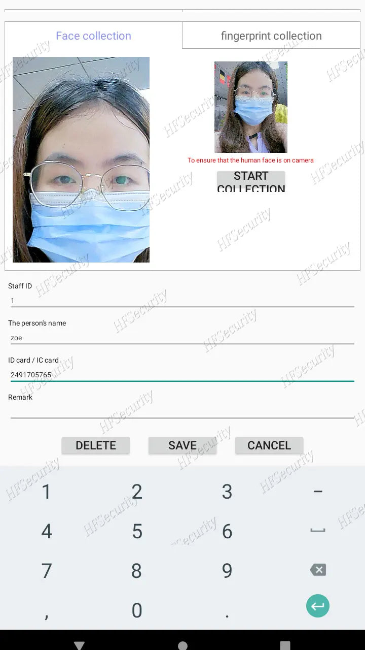 HFSecurity FR05 lecteur de carte RFID à reconnaissance faciale tout-en-un Wifi système de contrôle d'accès de présence lecteur de détection de visage