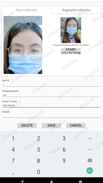 HFSecurity FR05 lecteur de carte RFID à reconnaissance faciale tout-en-un Wifi système de contrôle d'accès de présence lecteur de détection de visage