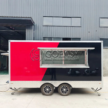 Modern Mobile Food Truck Pink Concession Trailer Ice Cream Cart Stainless Kitchen Hot Dog Pizza Van Juice Snack Bar
