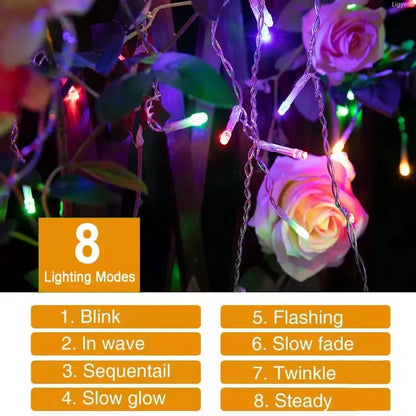 8 Modes USB bâton de glace lumière chaîne fête de mariage lumière LED guirlande intérieure maison festival fête jardin chambre rideau décoration