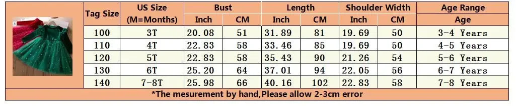 Green Christmas Dress for Kids Girls Autumn Long Sleeves Princess Dresses Children Winter Birthday Party New Year Costume 3-8Yrs