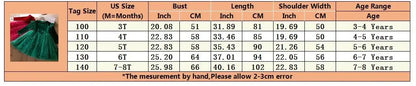 Green Christmas Dress for Kids Girls Autumn Long Sleeves Princess Dresses Children Winter Birthday Party New Year Costume 3-8Yrs