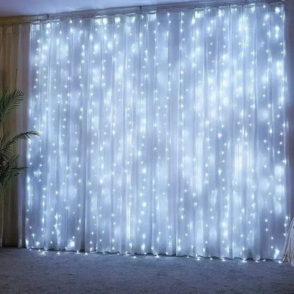 Rideau Lumineux LED USB avec Télécommande, Guirxiété Lumineuse, 8 Modes, 3 m, 6m, Vacances, Mariage, Dégradé, Chambre, Salon, Décor