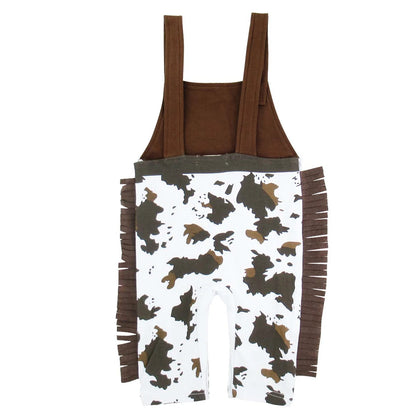 Baby Boys Cowboy Costume Halloween Western Cospaly Clothing Rodeo Birthday Party Clothes Plaid Romper Sets with Scarf and Hat