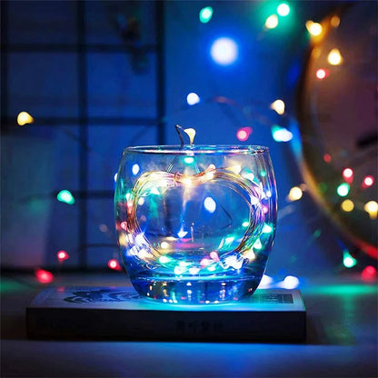 1m/2m/3m/5m/10m USB LED String Lights Garland Lamp DIY Party Wedding Christmas Tree Flasher Fairy LED Lights Home Decoration