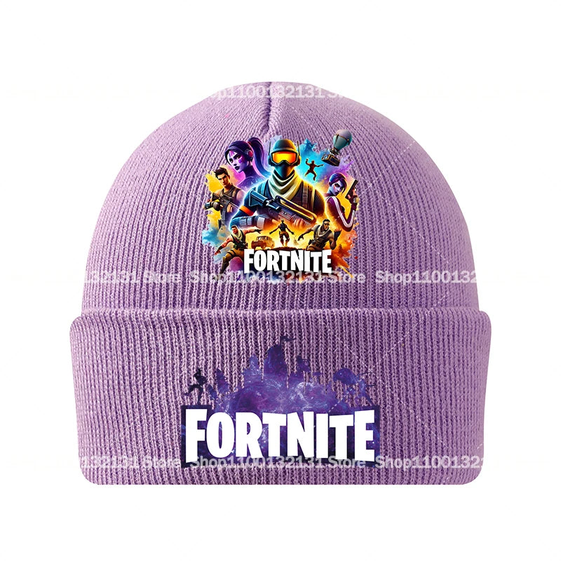 Fortnites Knitted Hats Cartoon Game Fortress Night Children Headgear Autumn Winter Woolen Caps Anime Hat Kids Birthday Gift New