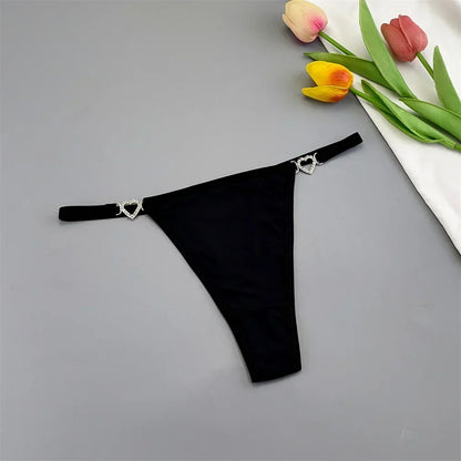3PCS Rhinestone Strap G-String