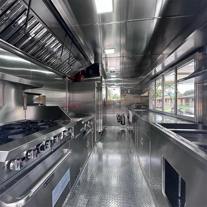 Allbetter 23ft Food Trailer Mobile Kitchen Hot Dog Stand Food Cart Pizza Mobile Food Truck Trailer USA Standard for Sale