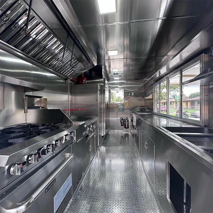 Allbetter 23ft Food Trailer Mobile Kitchen Hot Dog Stand Food Cart Pizza Mobile Food Truck Trailer USA Standard for Sale