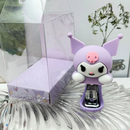 Agrafeuse en silicone - Figurine - Dissolvant d'ongles de bureau - Agrafeuse pour enfants - Fournitures de bureau - Reliure - Fournitures scolaires