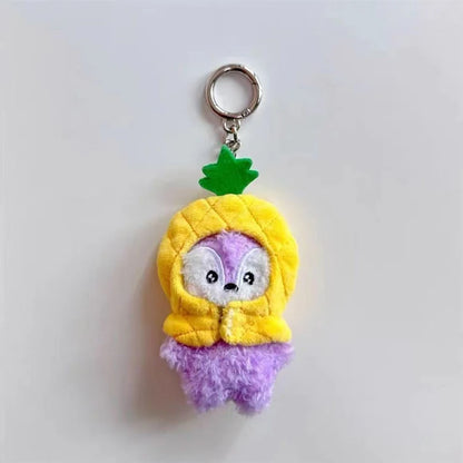 Pendentif clé mignon de la série Line Friends Fruit Series Shooky Tata, cadeau pour enfants, collection de jouets, pendentif pour sac d'école, décoration intérieure