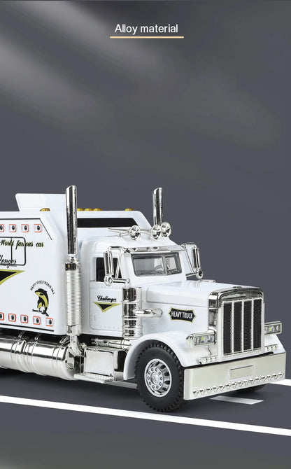 1/24 American Tractor Peterbilt 389 Alloy Simulation Diecast Model Car Collection Christmas Gifts Sound & Light Toys For Kids