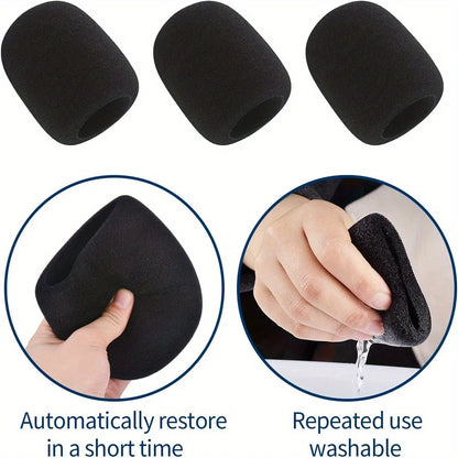 6pcs/pack New Style Microphone Cover - Foam Mic Covers Windscreen Suitable for Most Standard Handheld Microphone