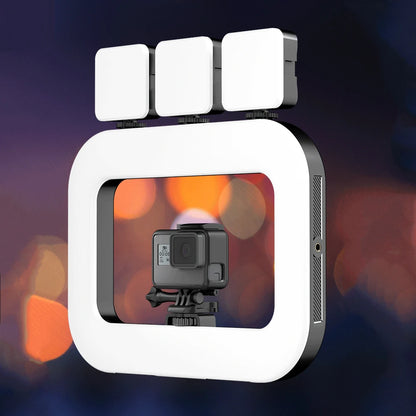 LED Phone Light Light Cell Phone Handheld Stabilizer W/ Ring Light for Camera Smartphone YouTube