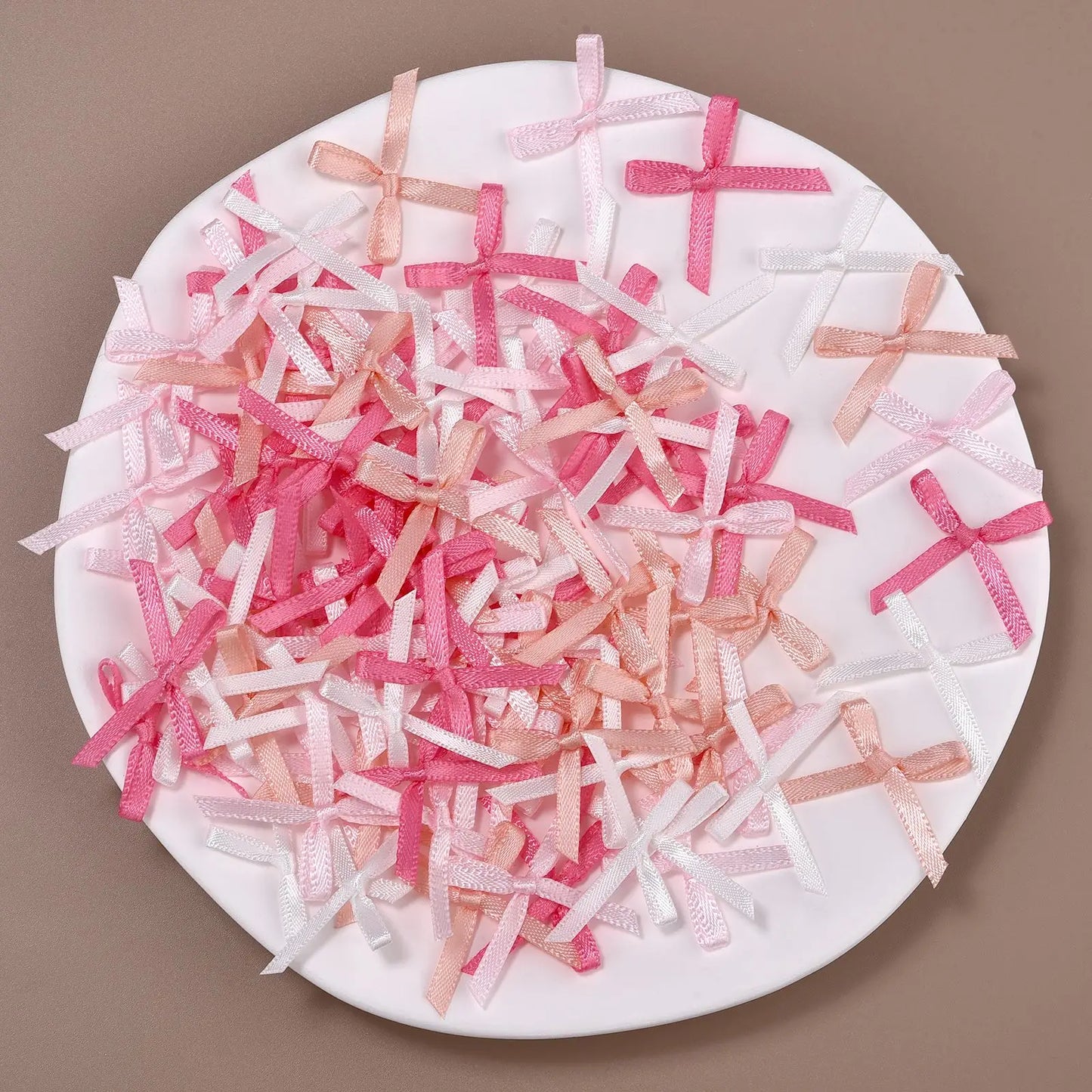 100pcs Mini Ribbon Bow Flower Satin Bows Ties DIY Crafts Embellishment Crafts Accessory Christmas Decoration Supplies