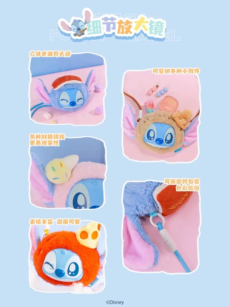 New Genuine Stitch Funny Travel Series Crossbody Bag Vinyl Face Bags Blind Box Trendy Toys Guaihaobei Stitch Mystery Box As Gift
