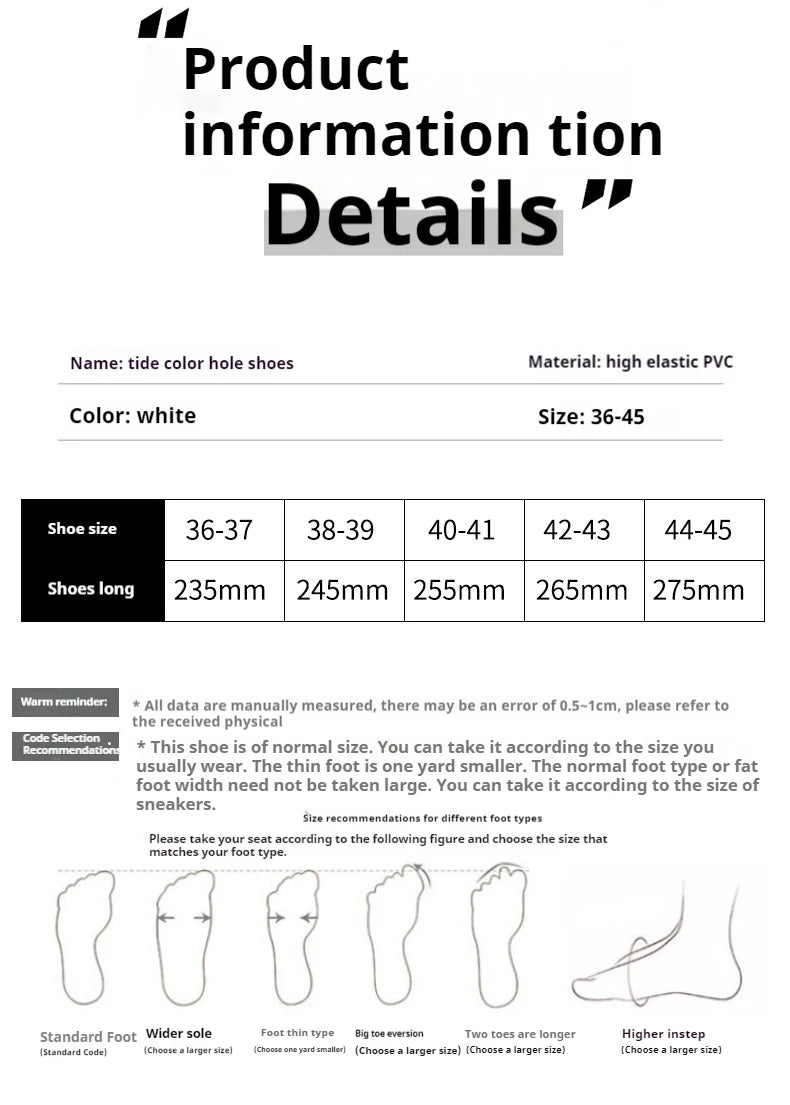 Chaussures à trous cousus pour hommes d'été, sandales antidérapantes et résistantes à l'usure pour l'extérieur, pantoufles de plage à semelles épaisses