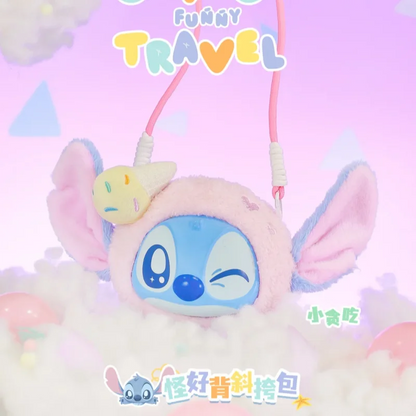 New Genuine Stitch Funny Travel Series Crossbody Bag Vinyl Face Bags Blind Box Trendy Toys Guaihaobei Stitch Mystery Box As Gift