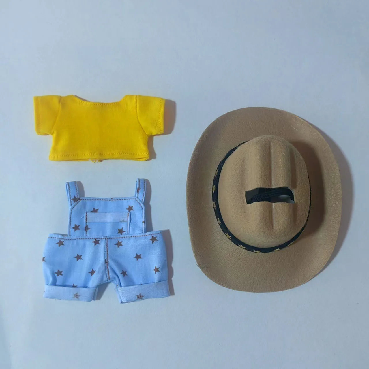 Tenue de poupée Labubu de 15 à 17 cm - Ensemble de vêtements style cowboy avec chapeau et accessoires | Accessoires Labubu | Labubu