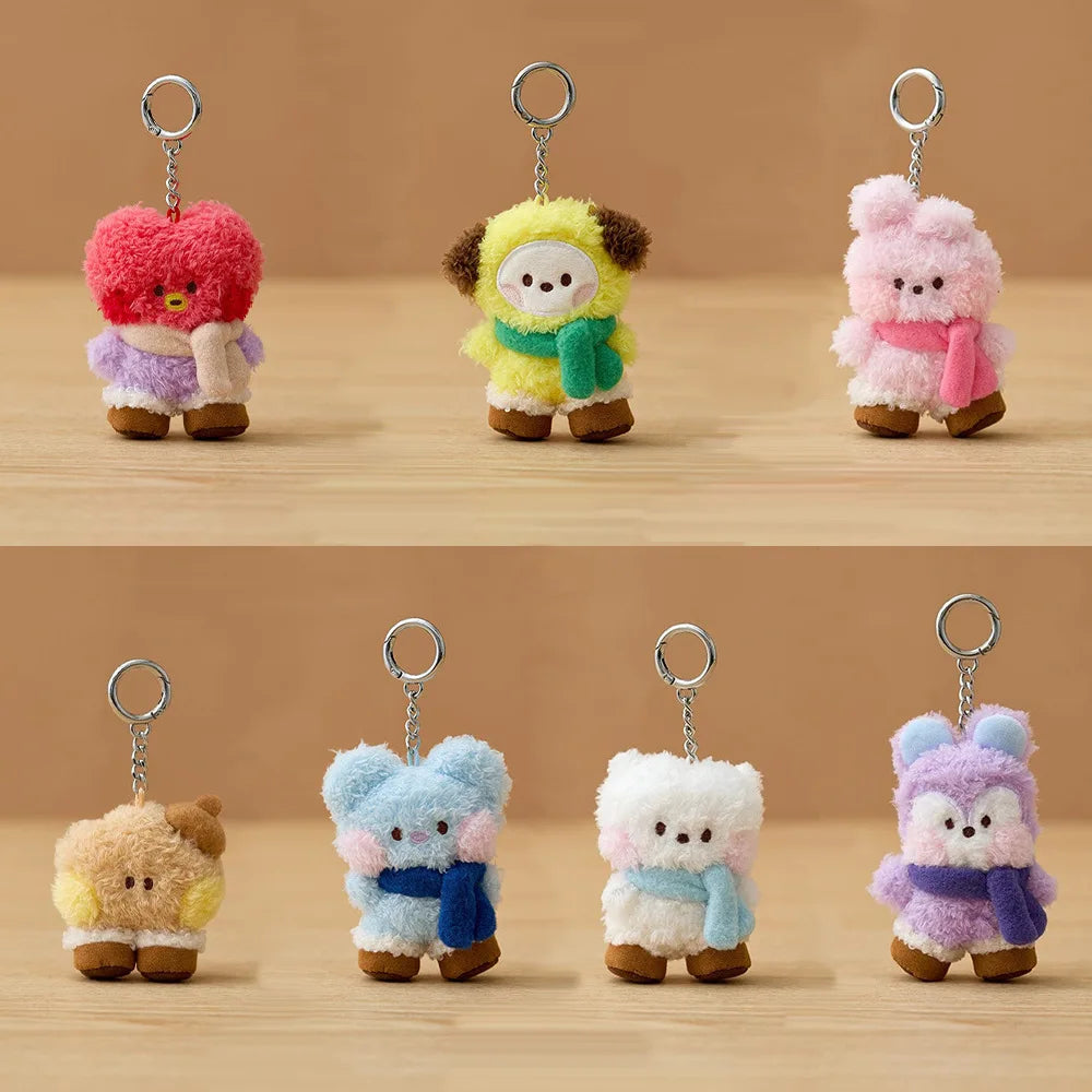 New 10Cm Bt21Ed Baby Series Kawaii Anime Rj Cooky Plush Keychain Cute Cartoon Plush Pendant Doll Toy Bag Accessories Girl Gift