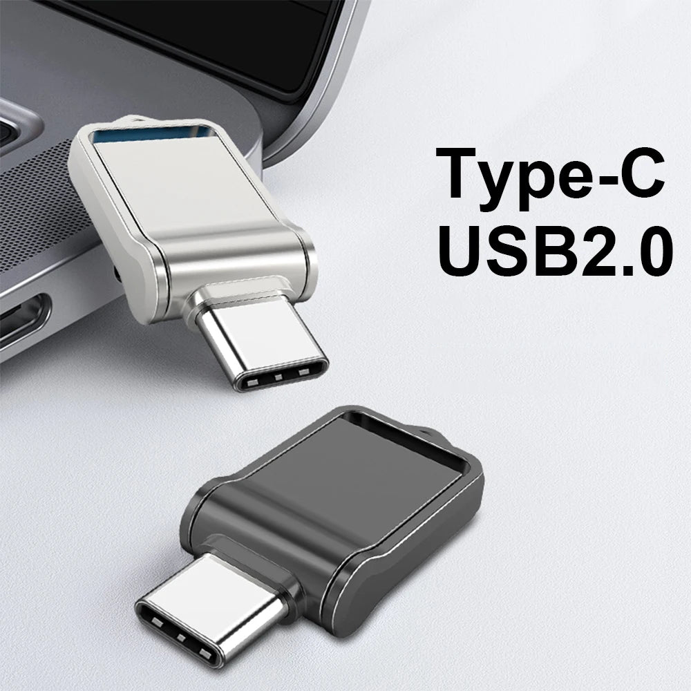 Type C USB2.0 Flash Drives Mini Metal Pen Ultra Dual Memory Stick 16GB 32GB 64GB 128GB Thumb Creative Business Gifts