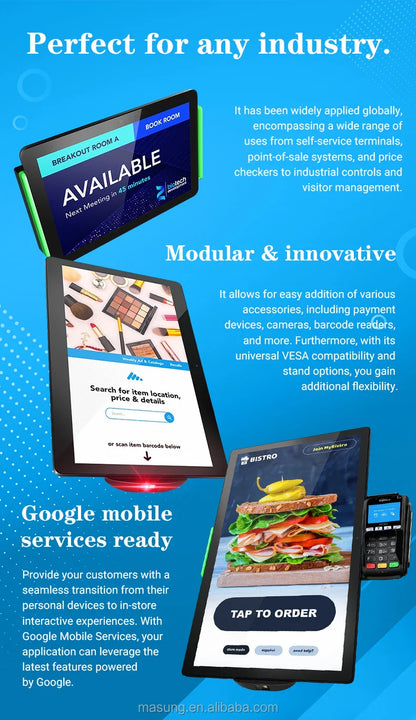 Meilleure vente MASUNG MS-S11 système de commande de kiosque en libre-Service tout en un support de sol POS kiosques de commande alimentaire paiement en libre-service