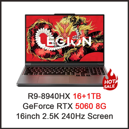 Original Lenovo LEGION R7000P 2025 R9 8945 HX R9 8940 HX RTX 5070 5060 8G 16inch 2.5K 240Hz Gaming Laptop