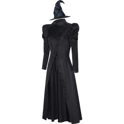 Movie Evil Elphaba Thropp Role Playing Costume Witch Dress Hat Uniform Western Halloween Party Evil Witch Costume