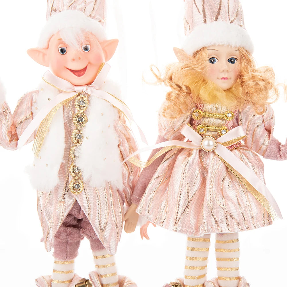 1 Pair Christmas Tree Decorations Cute Angel Doll Girl Pendant Navidad 2024 New Year Christmas Tree Ornaments Xmas Gift For Kids