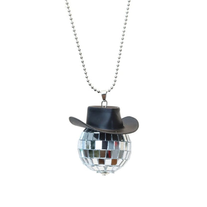 Porte-clés boule disco à suspendre au rétroviseur, accessoire de décoration pour sac ou voiture