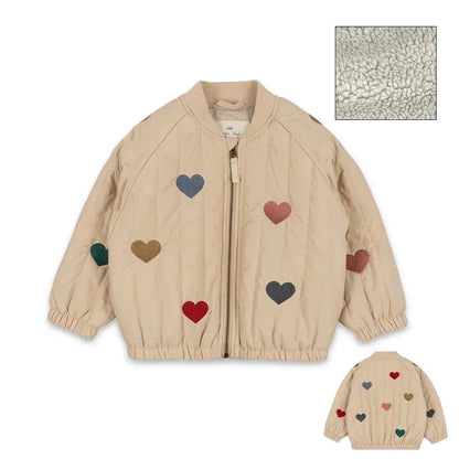 Brand KS Children's Lambswool Jacket Coat Autumn Winter Baby Boys Cotton Outerwear Toddler Girls Flight Suit Jacket Kids Clothes