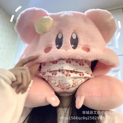 Cartoon plush Stitch Ling Nabelle U-shaped pillow with hooded neck pillow travel car plane office nap artifact girl gifts