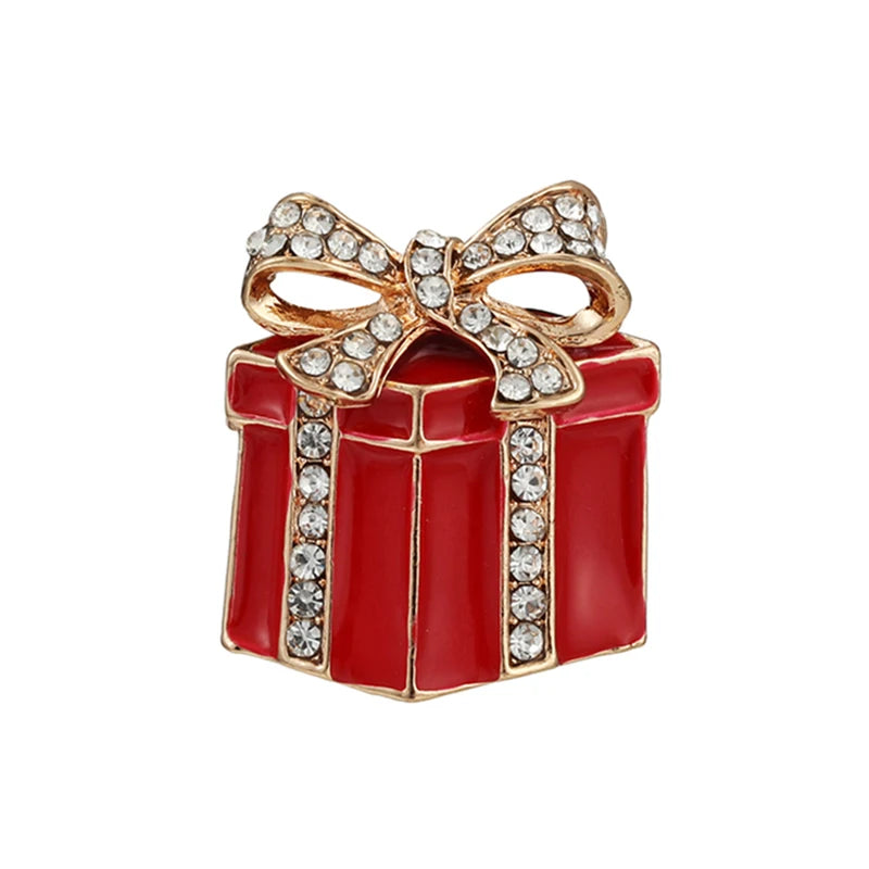 Broches de noël pour hommes et femmes, chapeau de père noël, gants, cloches, chaussettes, costume en strass, broches métalliques, Badges, cadeau du nouvel an, 2022