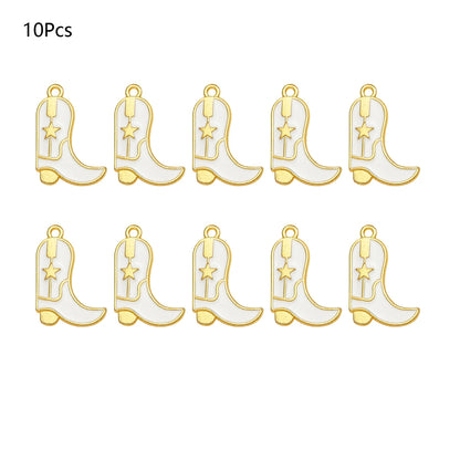 Pendentif Cowboy Western DIY Fabrication artisanale de bijoux pour boucles d'oreilles Bracelet Collier Émail Chapeau Cowgirl Bottes Breloques Accessoires