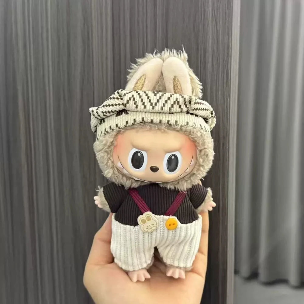 Labubu Doll Clothes Enamel Labu Cloth 17cm Doll Cute Dress-up Climbing Clothes Skirt Plush Toy Clothes