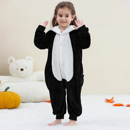 Pyjama en flanelle de carnaval pour enfants, combinaison, combinaison, dessin animé, vêtements d'hiver, Halloween, pour garçons et filles, famille