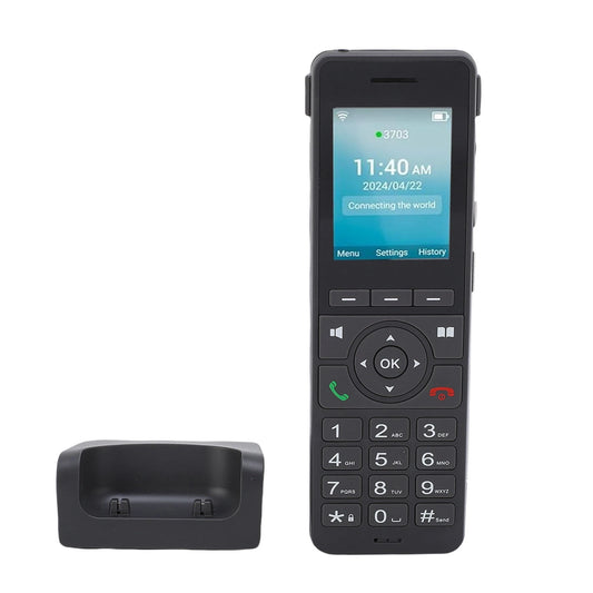 Cordless Phone 4G LTE Cordless Phone Portable Wifi 2.4in Color Screen Desktop Phone for Dect VoIP Black Wifi Phone Desktop Phone