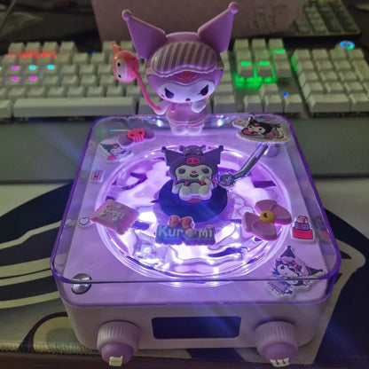 Lilo et Stitchou Enceinte Bluetooth Hello Kitty Kawaii Anime Kuromi Accessoires Portable Lumière RVB Décoration de Bureau Cadeau Fille