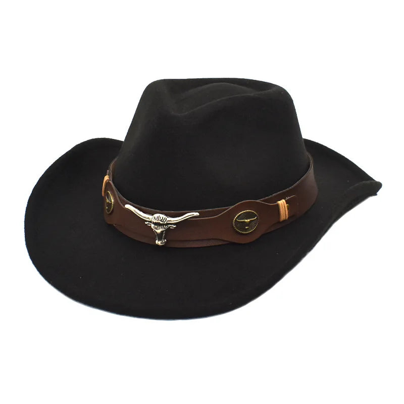 Cowboy hat various accessories cowboy hat monochrome felt hat men and women outdoor hat rider hat шляпа женская