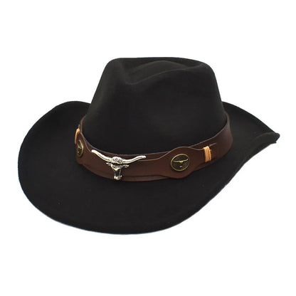 Cowboy hat various accessories cowboy hat monochrome felt hat men and women outdoor hat rider hat шляпа женская