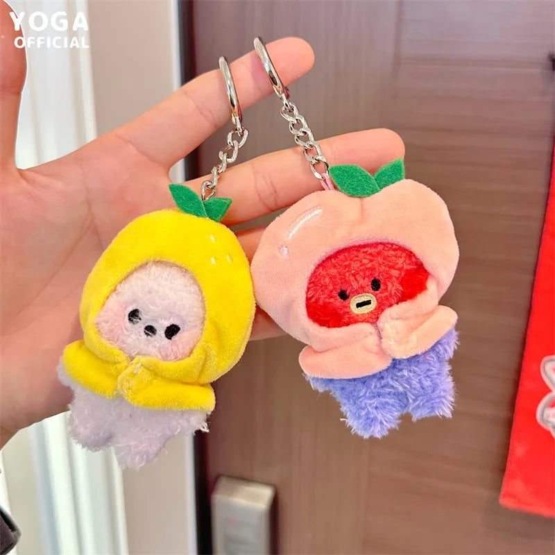 Bt21Ed Baby Fruit Series Kawaii Anime COOKY MANG Plus Keychain Cute Cartoon Plus Pendant Doll Toy Bag Accessories Girl Gift