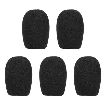 Mini bonnettes anti-vent pour microphone, protections en mousse pour micro-casque, noir, lot de 5 pièces