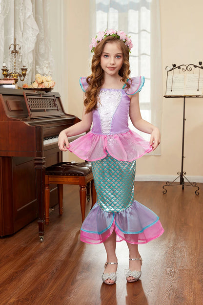 Robe de princesse pour filles, robe d'anniversaire à volants pour enfants, robe de Noël pour enfants,  spectacle, robes de cosplay fantaisie