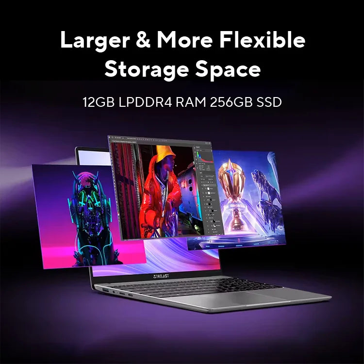 TECLAST F16Pro Laptop 15.6 inch, 16GB RAM 512GB SSD Computers, for Intel N95 CPU, IPS FHD 1080P Screen, WiFi 6, BT 5.0, USB3.2, Backlit Keyboard, 38000mWh