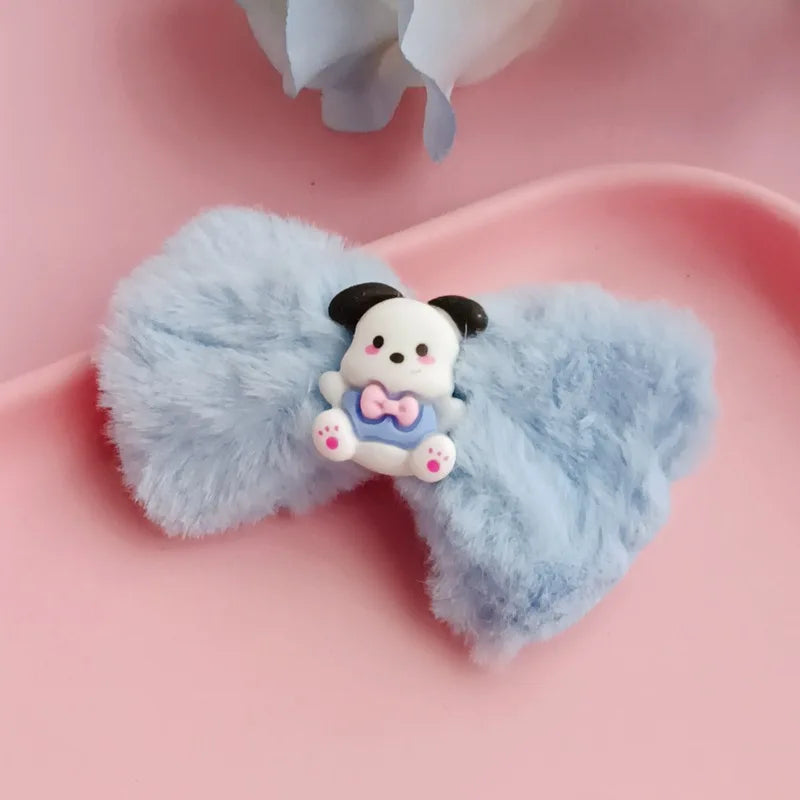 Kawaii Hair Accessories Side Clips That Won Hurt Hair Cute Cartoon Kuromi With Multiple Colors Choose Two Designs Girl Gift Toy