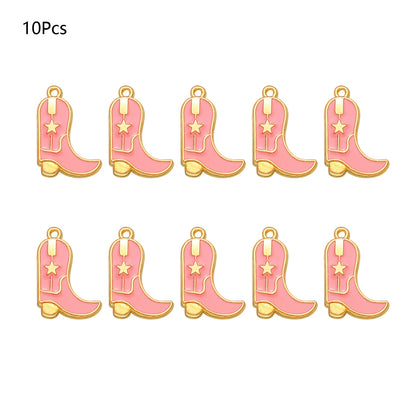 Pendentif Cowboy Western DIY Fabrication artisanale de bijoux pour boucles d'oreilles Bracelet Collier Émail Chapeau Cowgirl Bottes Breloques Accessoires