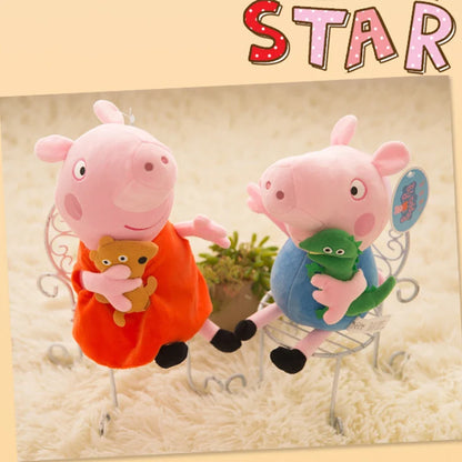 30CM Peppa Pig Toys Kawaii Piggy George Piggy Daddy Piggy Mummy Cartoon Dolls Children's Room Decoration Cushions Pillows Gifts